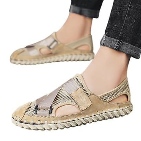 Sandaler Casual Baotou Lazy Pedal Herr Strandskor sand 40