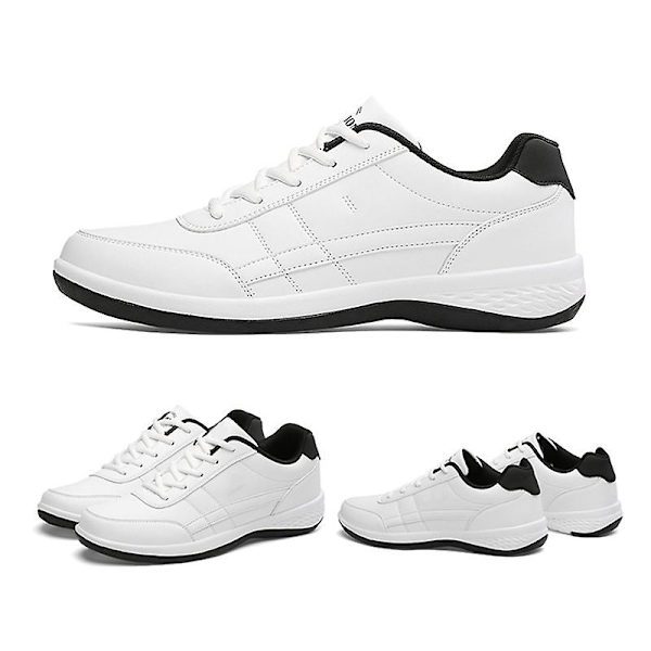 Sneakers Andningsbara Unisex Lättvikt Mode Enkla Bekväma Halkfria Lämpliga För Utomhusbruk White 41