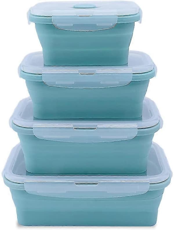 [LCS] BPA-fria hopfällbara matbehållare i silikon (4-pack)