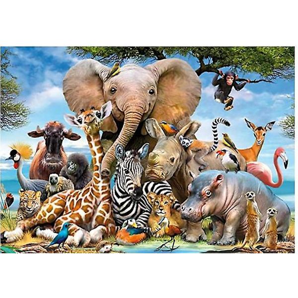 1000 Bitar Pussel Vuxen Återvunnet Material Pussel Avkoppling Meditation Animal mobilization