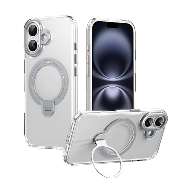 [LCS]iPhone 17 Case with Double Ring MagSafe Magnetic Holder Transparent