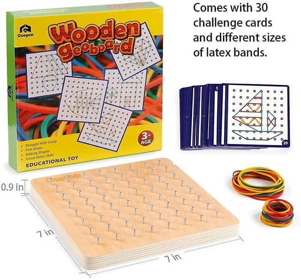 [LCS]Trägeoboard matematiskt manipulativt material array block geobräde leksaker Kompatibel med barnpresent