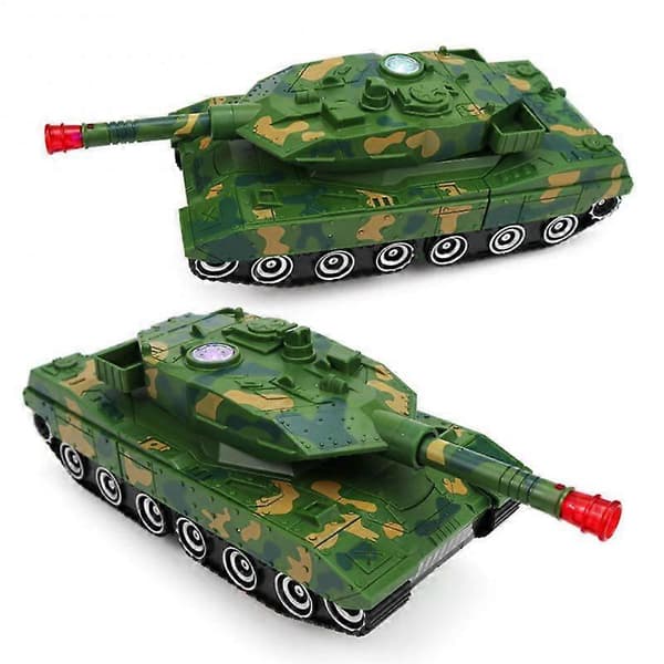 Barnleksak Deformationsstridsvagn Robotar LED Ljus Musik Stridsvagn Bil Elektrisk Stridsblixt