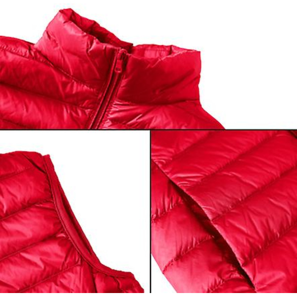 Lättvikts Slim Down Jacka Väst för Dam RED XL