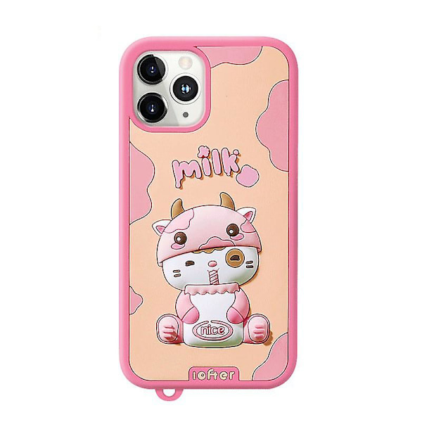 Sött silikonfodral kompatibelt med Iphone 12 / 12pro / 12pro Max Pink iPhone 12 Pro Max