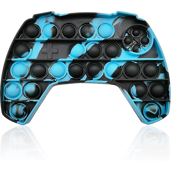Push pop fidget spelkontroll fidget leksak för stresslindring, present för pojkar och flickor Blue black