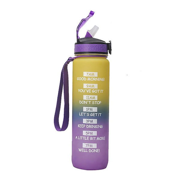 1000ml Space Cup Tritan Utendørs Bærbar Sprettlokk Vannkopp Blue