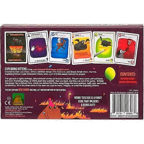 Exploding Kittens Party Pack af Exploding Kittens - Kortspil for voksne, teenagere og børn - Sjove familiespil