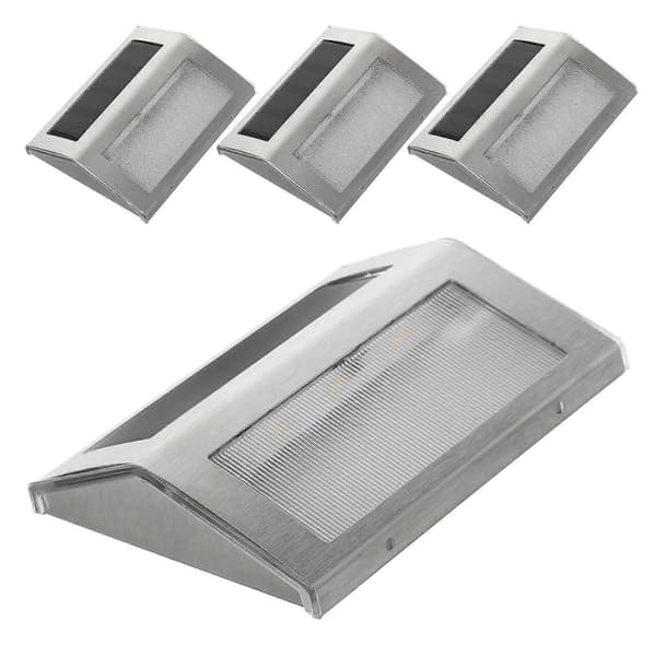 Solcelledrevne utendørslys Trappelys Vegglampe For Nattbruk PC-materiale 4 stk Multi M