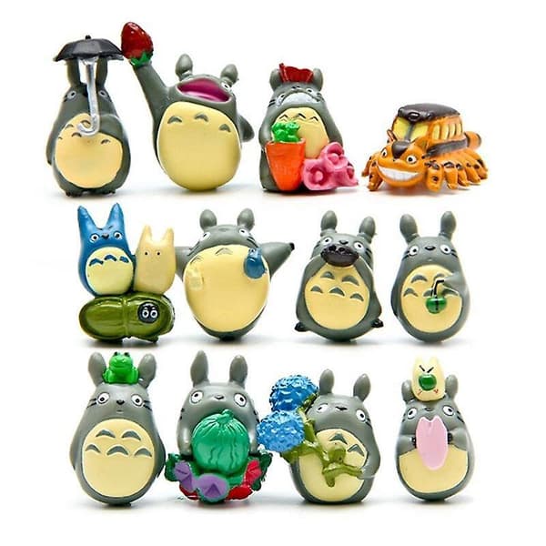 12 stk./sett Totoro Dekor Anime Actionfigur