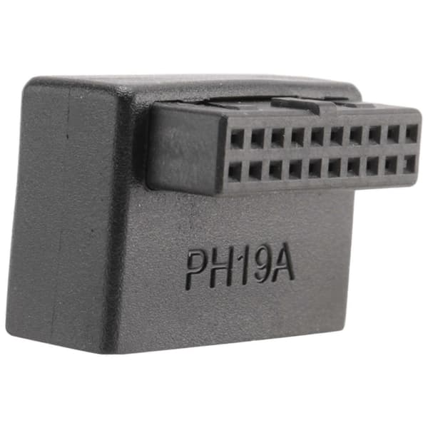 PH19A USB 3.0 Intern Header USB3.0 19/20P Sokkel 90 Graders Adapter Konverter til Computer Bundkort Black Ph19a
