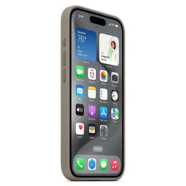 [LCS] Deksel til iPhone 15 Pro Max, silikon, magnetisk telefondeksel, kompatibelt med MagSafe, grå Grey iPhone 15 Pro Max