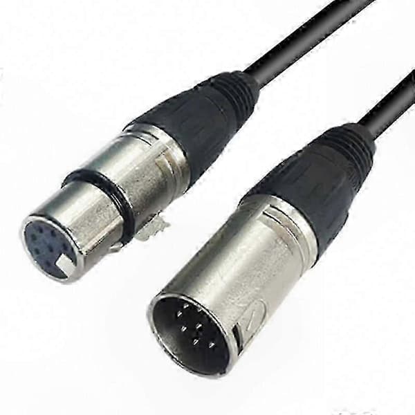 Professionelt balanceret XLR-kabel 7-benet han til hun til mikrofoner og lydudstyr