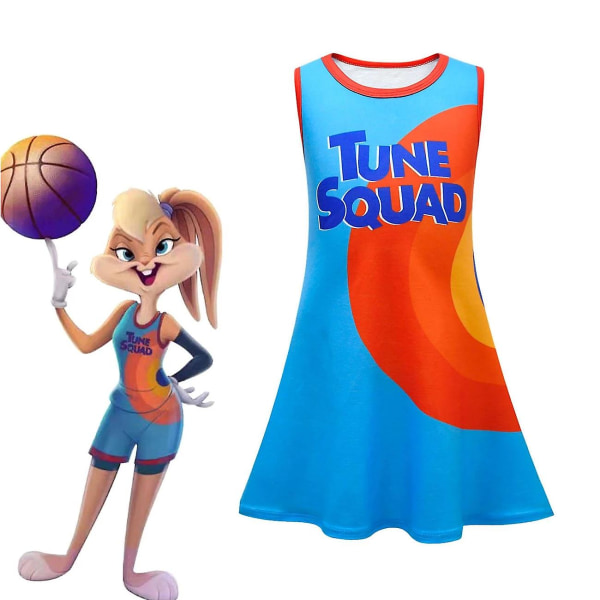 Space Jam 2 Lola Tune Squad Mellanlång Västkjol Ärmlös Klänning 120cm