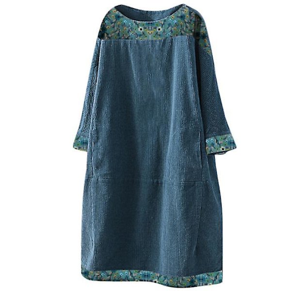 Oversize Tunika Klänning för Kvinnor, Manchester Långärmad Topp green XL