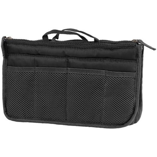 Käsilaukun järjestäjä 26 x 16 x 8 cm - 13 taskua - musta väri