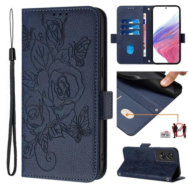 [LCS]RFID-nahkakotelo TCL 505:lle Dark Blue