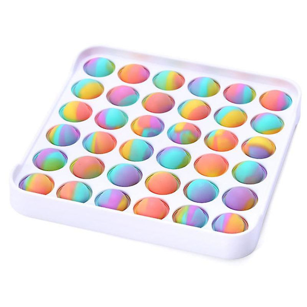 Firkantet Form Tryk Boble Simple Dimple Fidget Legetøj Rainbow