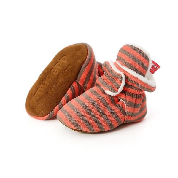 Jul Unisex Nyfödd Baby Mysig Fleece Tossor 0-18 Månader orange M