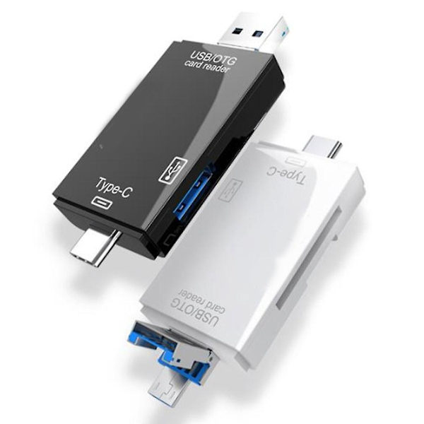 Kortläsare USB 3.0 Säker Digital Lagringsenhet Till USB Micro Minneskort HC TF OTG Kortläsare Minnesexpansion white