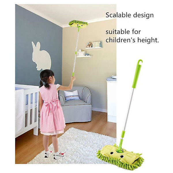 Lasten Siivouslelut Säädettävä Moppi GREEN