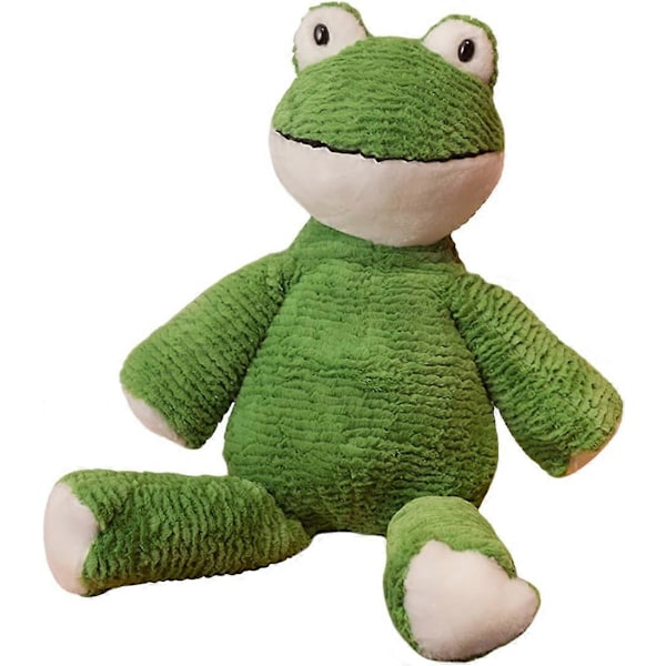 Sömnig groda plysch söt leksak mjuk groda gosedjur grön groda plysch - kram och kudde med mjukt tyg, 35 cm (endast kompatibel med ålder 14+)