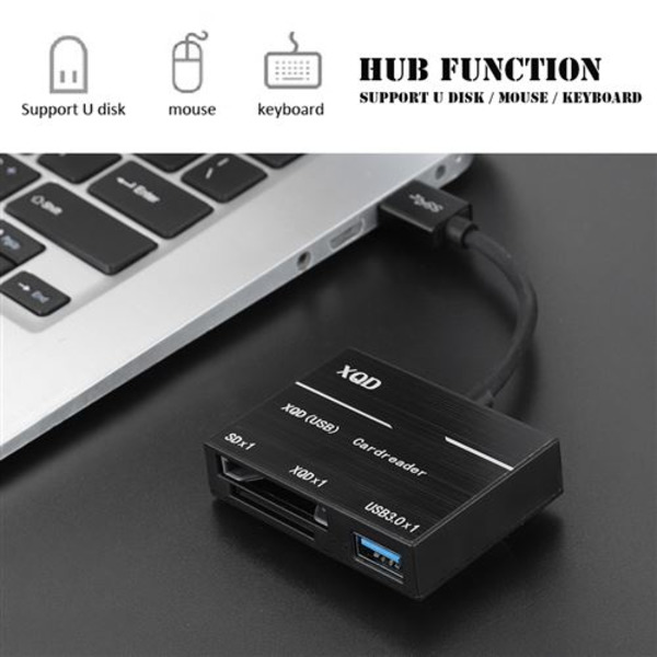 Højhastigheds ​​XQD USB TF-kortlæser USB3.0 Konverter Adapter