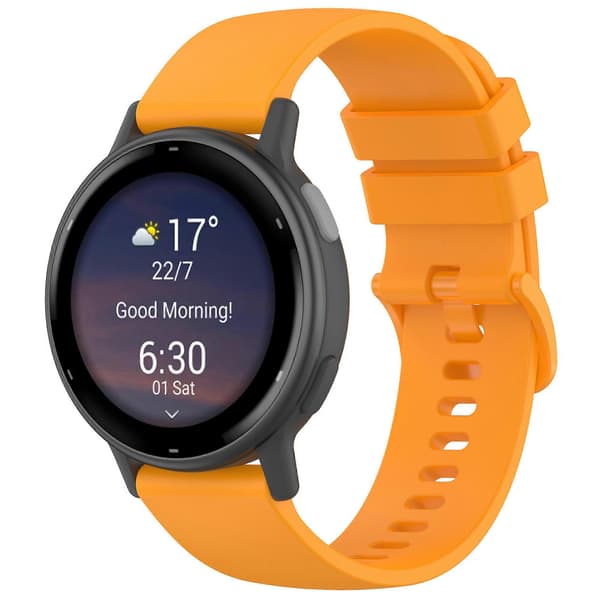[LCS]Til Garmin vivoactive 5 Silikone Urrem 20mm Quick Release Erstatningsrem Yellow