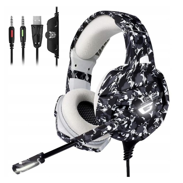 Onikuma K5 Wired Gaming Headset Med Mikrofon För PC Ps4 Switch Xbox One Camouflage