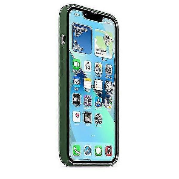 [LCS] Silicone iPhone 13 Case - MagSafe Compatible Protective Cover, Slim Shockproof Shell Clover