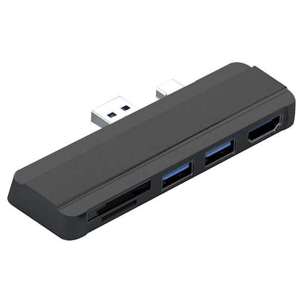 Usb Hub 3.0 Dockningsstation Kompatibel med Surface Pro 4/5/6 Till Usb 3.0 Port Hdmi-kompatibel Tf-läsare Splitter Adapter