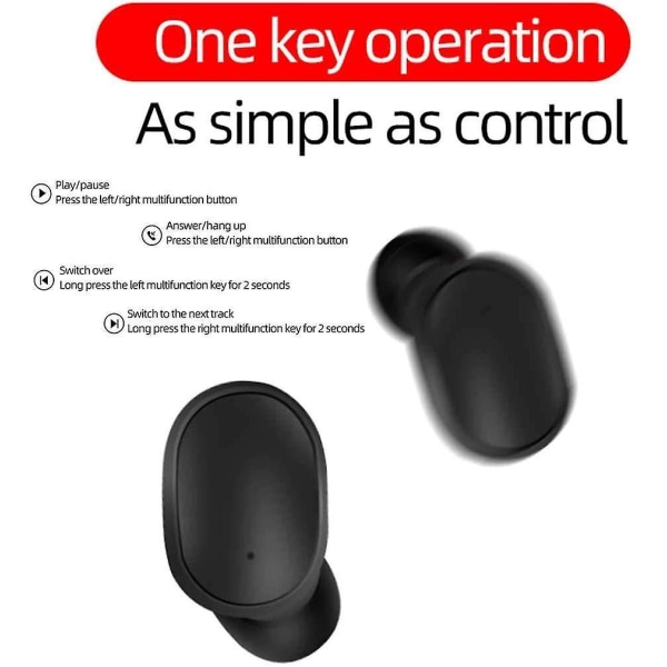 Bluetooth-headset med laddningsbox, dubbla högupplösta mikrofoner