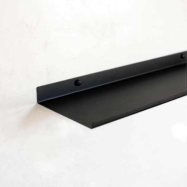 Musta metallinen seinähylly | 2 kelluvan hyllyn setti 50 cm