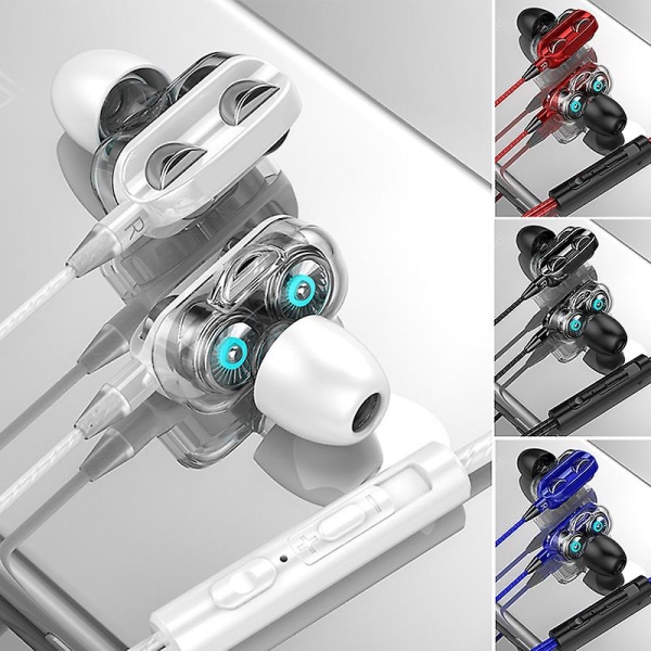 Bärbara Trådbundna Hörlurar Med Mikrofon In-ear Stereo Sport Hörlurar För Löpning Promenader Black A4 Single Horn
