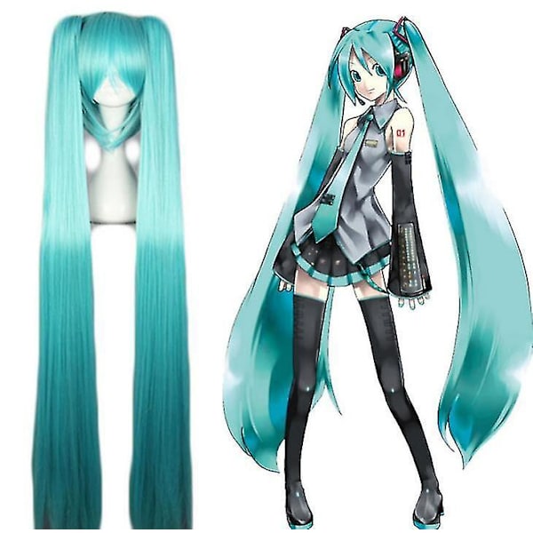 Cosplay Paryk Vocaloid Aqua Blå Hatsune Miku Hatsune Miku