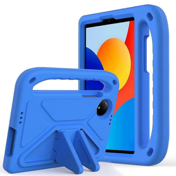 [LCS]For Xiaomi Redmi Pad SE 4G 8.7 inch Case Hand Grip Kickstand Tablet EVA Cover Blå