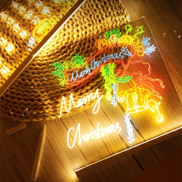 [LCS]LED Luminous Drawing Board with Stand & 7 Color Pens