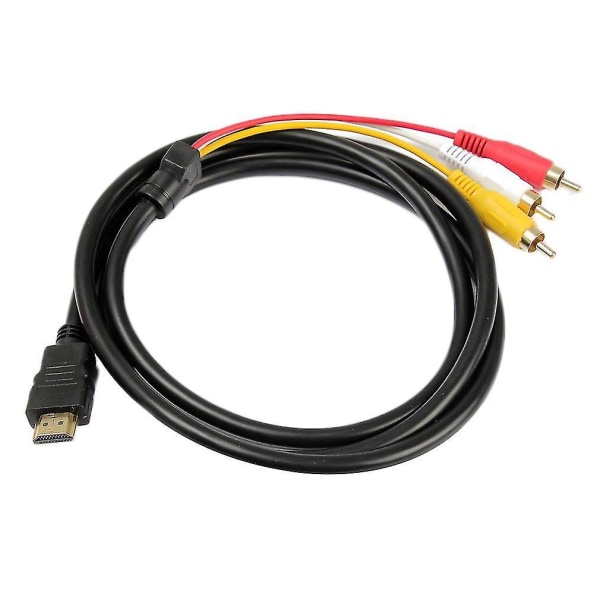1,5 m 1080p HDTV HDMI Hane till 3 RCA Audio Video AV Kabel Adapter