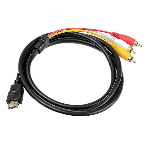 1,5 meter 1080p HDTV HDMI hann til 3 RCA Audio Video AV Kabel Adapter
