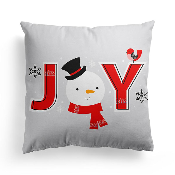 Jul Kuddfodral Soffa Soffkudde Överdrag Tomte Snögubbe Älg Heminredning 45x45cm 26