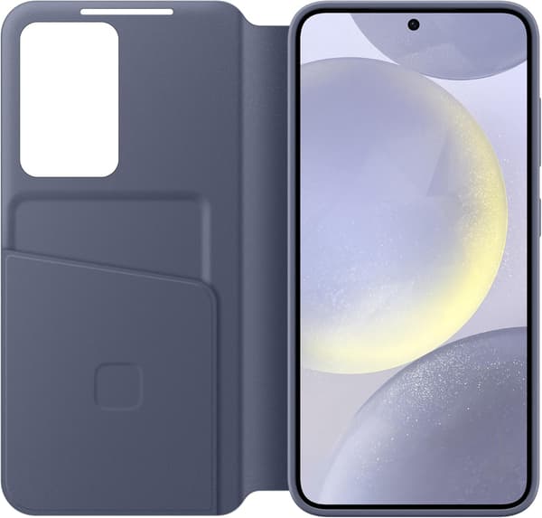 [LCS] Plånboksfodral för Samsung Galaxy S24 Smart View, Li Gray Purple