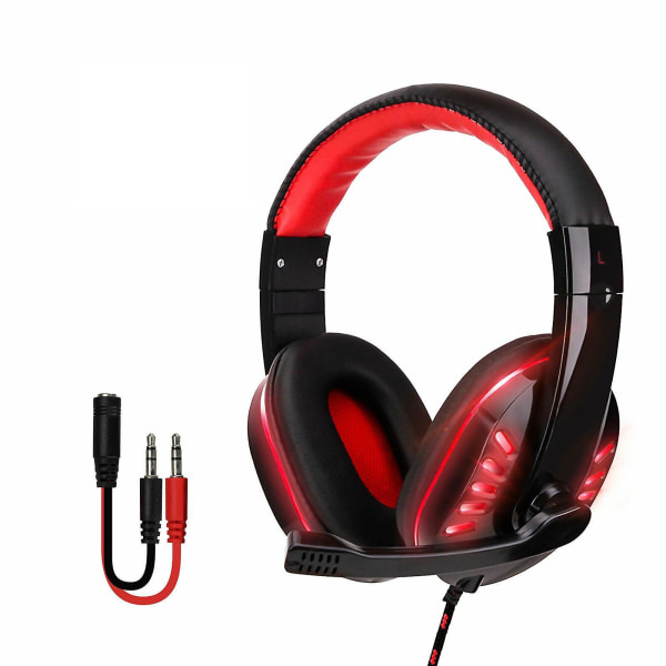 Ps4 Gaming Headset Hörlurar Red