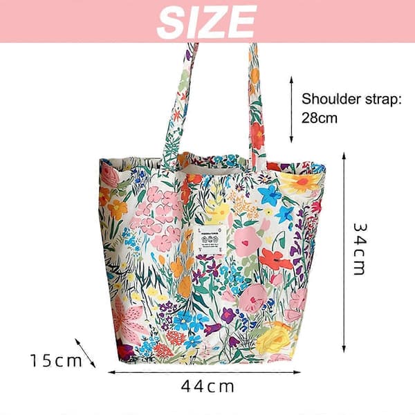 Spand til kvinder Arbejdstasker til kvinder Tote Printing Canvas Skuldertaske Retro Casual Håndtasker Messenger Tasker