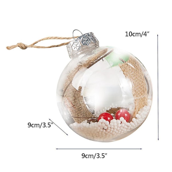 Julgransprydnader dekoration transparent jul DIY boll fes
