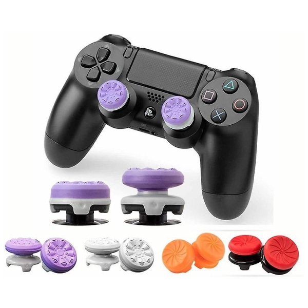 För ps4-kontroller tumgrepp förlängningslock för ps5-tillbehör fps joystick-prestanda för playstation 5 ps4 gamepad- cover Purple