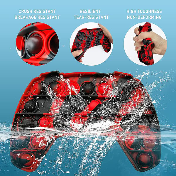 [LCS] Push pop fidget-spilcontroller fidget-legetøj til stresslindring gave til drenge og piger Blue black