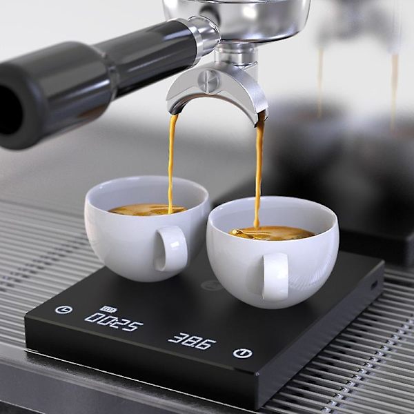 Timemore B22 Black Mirror Basic Elektronisk Vægt Automatisk Timing Hånd Dryp Espresso Vægt Genopladelig Køkken Kaffevægt Black