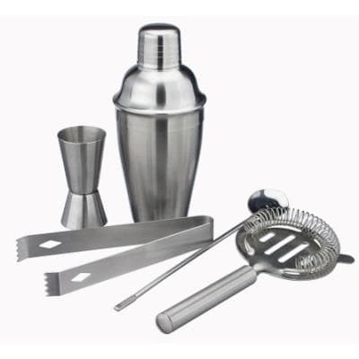 [LCS]Set Cocktail Shaker Rostfritt stål 5 delar - Låda för cocktails