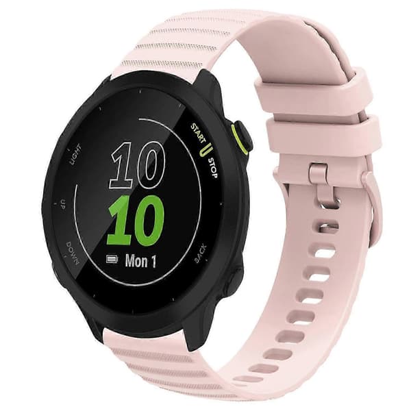 Til Garmin Forerunner 55 Silikone Erstatningsurrem Med Komfortabel Pasform Pink