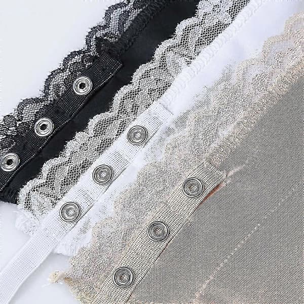 12 st Spets Clip-on Mock Camisole BH Insats Overlay Modesty Panel Väst Gåva